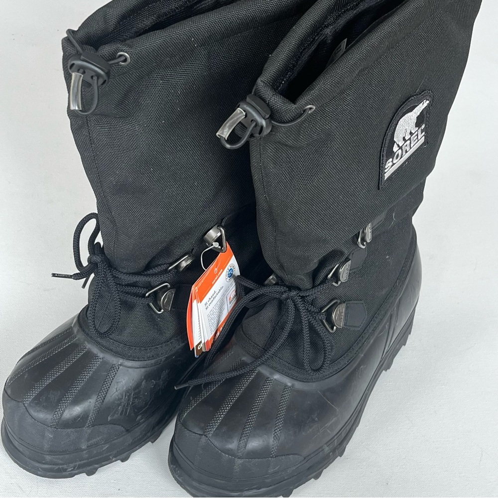 SOREL Men's Black Glacier Insulated Waterproof Boot - Size 8